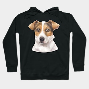 Jack Russell Terrier Watercolor Art Hoodie